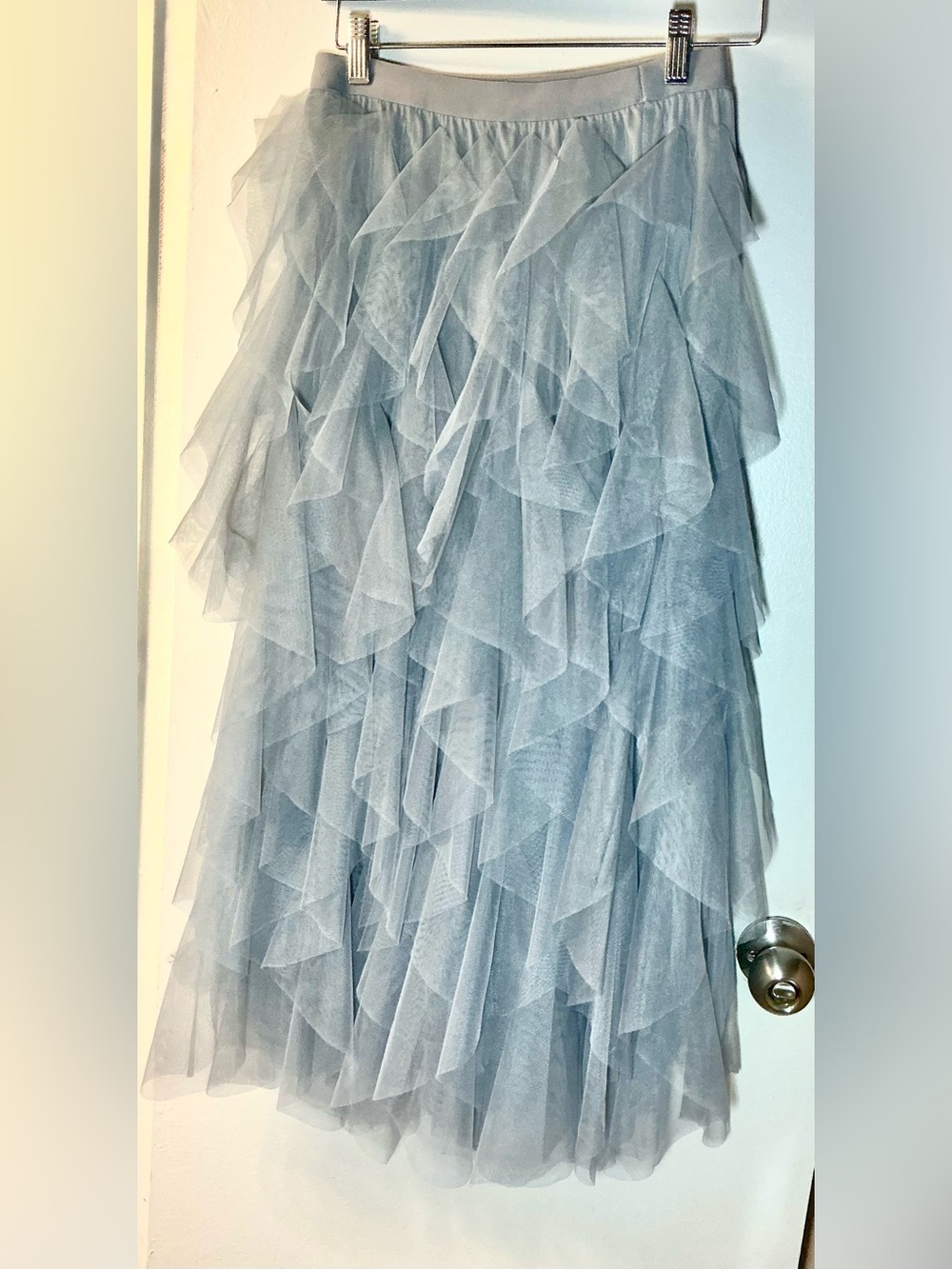 Light Blue Layered Tulle Skirt